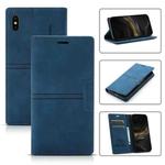 For iPhone XS Max Dream Magnetic Suction Business Horizontal Flip PU Leather Case with Holder & Card Slot & Wallet(Blue)