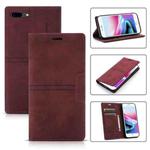 Dream Magnetic Suction Business Horizontal Flip PU Leather Case with Holder & Card Slot & Wallet For iPhone 8 Plus / 7 Plus(Wine Red)