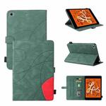Dual-color Splicing Horizontal Flip PU Leather Case with Holder & Card Slots & Sleep / Wake-up Function For iPad mini/mini 2/mini 3/mini 4/mini(2019)(Green)