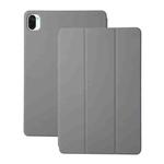 For Xiaomi Pad 5 / Pad 5 Pro Solid Color Magnetic Horizontal Flip Leather Case with Holder(Grey)