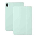 For Xiaomi Pad 5 / Pad 5 Pro Solid Color Magnetic Horizontal Flip Leather Case with Holder(Mint Green)