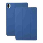 For Xiaomi Pad 5 / Pad 5 Pro Solid Color Magnetic Horizontal Flip Leather Case with Holder(Blue)