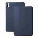 For Xiaomi Pad 5 / Pad 5 Pro Solid Color Magnetic Horizontal Flip Leather Case with Holder(Dark Blue)