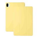 For Xiaomi Pad 5 / Pad 5 Pro Solid Color Magnetic Horizontal Flip Leather Case with Holder(Yellow)