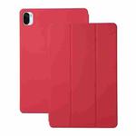For Xiaomi Pad 5 / Pad 5 Pro Solid Color Magnetic Horizontal Flip Leather Case with Holder(Dark Red)