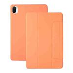 For Xiaomi Pad 5 / Pad 5 Pro Solid Color Magnetic Buckle Horizontal Flip Leather Case with Holder(Orange)