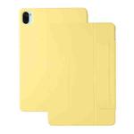For Xiaomi Pad 5 / Pad 5 Pro Solid Color Magnetic Buckle Horizontal Flip Leather Case with Holder(Yellow)