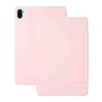 For Xiaomi Pad 5 / Pad 5 Pro Solid Color Magnetic Buckle Horizontal Flip Leather Case with Holder(Pink)