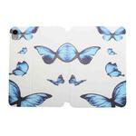 For iPad mini 6 Dual-folding Coloured Drawing Voltage Horizontal Flip PU Leather Tablet Case with Holder & Sleep / Wake-up Function(Butterfly)