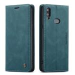 For Galaxy A10s CaseMe-013 Multifunctional Horizontal Flip Leather Case with Card Slot & Holder & Wallet(Blue)
