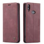 For Galaxy A10s CaseMe-013 Multifunctional Horizontal Flip Leather Case with Card Slot & Holder & Wallet(Wine Red)