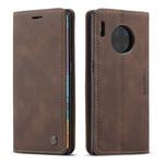 For Huawei Mate 30 Pro 4G / 5G CaseMe-013 Multifunctional Horizontal Flip Leather Case with Card Slot & Holder & Wallet(Coffee)