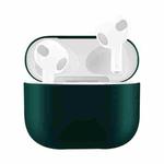 Solid Color Silicone Earphone Protective Case for AirPods 3(Dark Green)