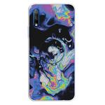 For Huawei Honor 9X & 9X Pro Embossed Varnished Marble TPU Protective Case with Holder(Deep Purple)