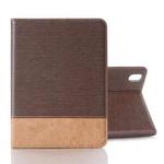 For iPad mini 6 Cross & Sheepskin Texture Horizontal Flip Leather Tablet Case with Holder & Card Slots & Wallet(Brown)