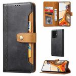 For Xiaomi Mi 11T / Mi 11T Pro Calf Texture Double Fold Clasp Horizontal Flip Leather Case with Photo Frame & Holder & Card Slots & Wallet(Black)