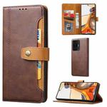 For Xiaomi Mi 11T / Mi 11T Pro Calf Texture Double Fold Clasp Horizontal Flip Leather Case with Photo Frame & Holder & Card Slots & Wallet(Coffee)