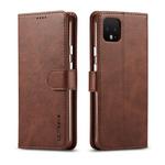LC.IMEEKE For Goolge Pixel 4 / 4XL Calf Texture Horizontal Flip Leather Case, with Holder & Card Slots & Wallet(Brown)