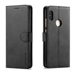 LC.IMEEKE For Xiaomi Redmi Note 5 Pro / Note5 Calf Texture Horizontal Flip Leather Case, with Holder & Card Slots & Wallet(Black)