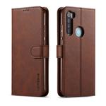 LC.IMEEKE For Xiaomi Redmi Note 8 Calf Texture Horizontal Flip Leather Case, with Holder & Card Slots & Wallet(Brown)