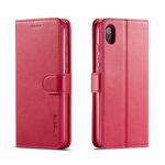 LC.IMEEKE For Xiaomi Redmi 7A Calf Texture Horizontal Flip Leather Case, with Holder & Card Slots & Wallet(Red)
