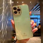 Electroplating Metal Frame Precise Hole TPU Protective Case For iPhone 13 mini(Green)
