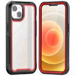 Colorful Border TPU + PC Full Coverage Protective Case For iPhone 13(Red)