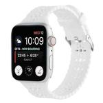 Hollow Out Silicone Watch Band For Apple Watch Series 8&7 41mm / SE 2&6&SE&5&4 40mm / 3&2&1 38mm(White)