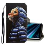 For Sony Xperia 20 3D Colored Drawing Horizontal Flip PU Leather Case with Holder & Card Slots & Wallet(Down Jacket Cat)