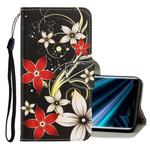 For Sony Xperia XZ3 3D Colored Drawing Horizontal Flip PU Leather Case with Holder & Card Slots & Wallet(Red Flower)