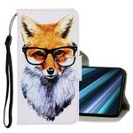 For Sony Xperia XZ4 3D Colored Drawing Horizontal Flip PU Leather Case with Holder & Card Slots & Wallet(Fox)