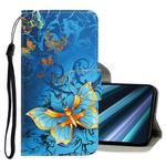 For Sony Xperia XZ4 3D Colored Drawing Horizontal Flip PU Leather Case with Holder & Card Slots & Wallet(Jade Butterfly)