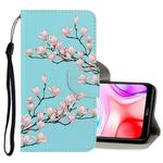 For Xiaomi Redmi 8 3D Colored Drawing Horizontal Flip PU Leather Case with Holder & Card Slots & Wallet(Magnolia)