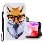 For Xiaomi Redmi 8 3D Colored Drawing Horizontal Flip PU Leather Case with Holder & Card Slots & Wallet(Fox)