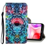 For Xiaomi Redmi 8 3D Colored Drawing Horizontal Flip PU Leather Case with Holder & Card Slots & Wallet(Mandala)