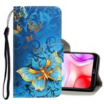 For Xiaomi Redmi 8 3D Colored Drawing Horizontal Flip PU Leather Case with Holder & Card Slots & Wallet(Jade Butterfly)