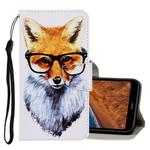 For Xiaomi Redmi 7A 3D Colored Drawing Horizontal Flip PU Leather Case with Holder & Card Slots & Wallet(Fox)
