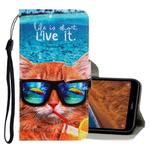For Xiaomi Redmi 7A 3D Colored Drawing Horizontal Flip PU Leather Case with Holder & Card Slots & Wallet(Underwater Cat)