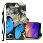 For Xiaomi Redmi Note 7 3D Colored Drawing Horizontal Flip PU Leather Case with Holder & Card Slots & Wallet(A Butterfly)