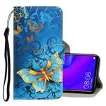 For Huawei Mate 30 Lite 3D Colored Drawing Horizontal Flip PU Leather Case with Holder & Card Slots & Wallet(Jade Butterfly)
