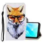 For Huawei P30 Lite 3D Colored Drawing Horizontal Flip PU Leather Case with Holder & Card Slots & Wallet(Fox)