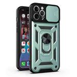 For iPhone 13 mini Sliding Camera Cover Design Precise Hole TPU+PC Protective Case (Dark Green)