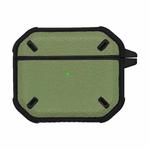 Armor Litchi Texture Earphone Protective Case with Hook for AirPods 3(Army Green)
