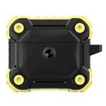 King Chariot Series Two-color TPU Tri-proof Earphone Protective Case with Hook for AirPods 3(Yellow + Black)