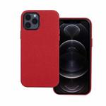 For iPhone 12 / 12 Pro Litchi Texture Cowhide Leather Back Cover Full-wrapped Shockproof Case(Red)