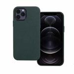 For iPhone 12 / 12 Pro Litchi Texture Cowhide Leather Back Cover Full-wrapped Shockproof Case(Green)