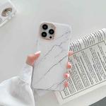 Marble Pattern Dual-side Laminating TPU Protective Case For iPhone 13(White)
