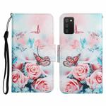 For Samsung Galaxy A03s 166mm Painted Pattern Horizontal Flip Leather Case with Holder & Card Slot & Wallet(Peony Butterfly)