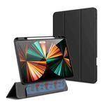DUX DUCIS Strong Magnetic Series Horizontal Flip PU + TPU + PC Tablet Leather Tablet Case with Three-folding Holder & Pen Slot For iPad Pro 12.9 (2021)(Black)