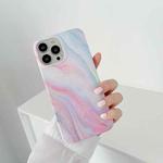 Laser Marble Pattern TPU Protective Case For iPhone 13(Pink Floating Cloud)